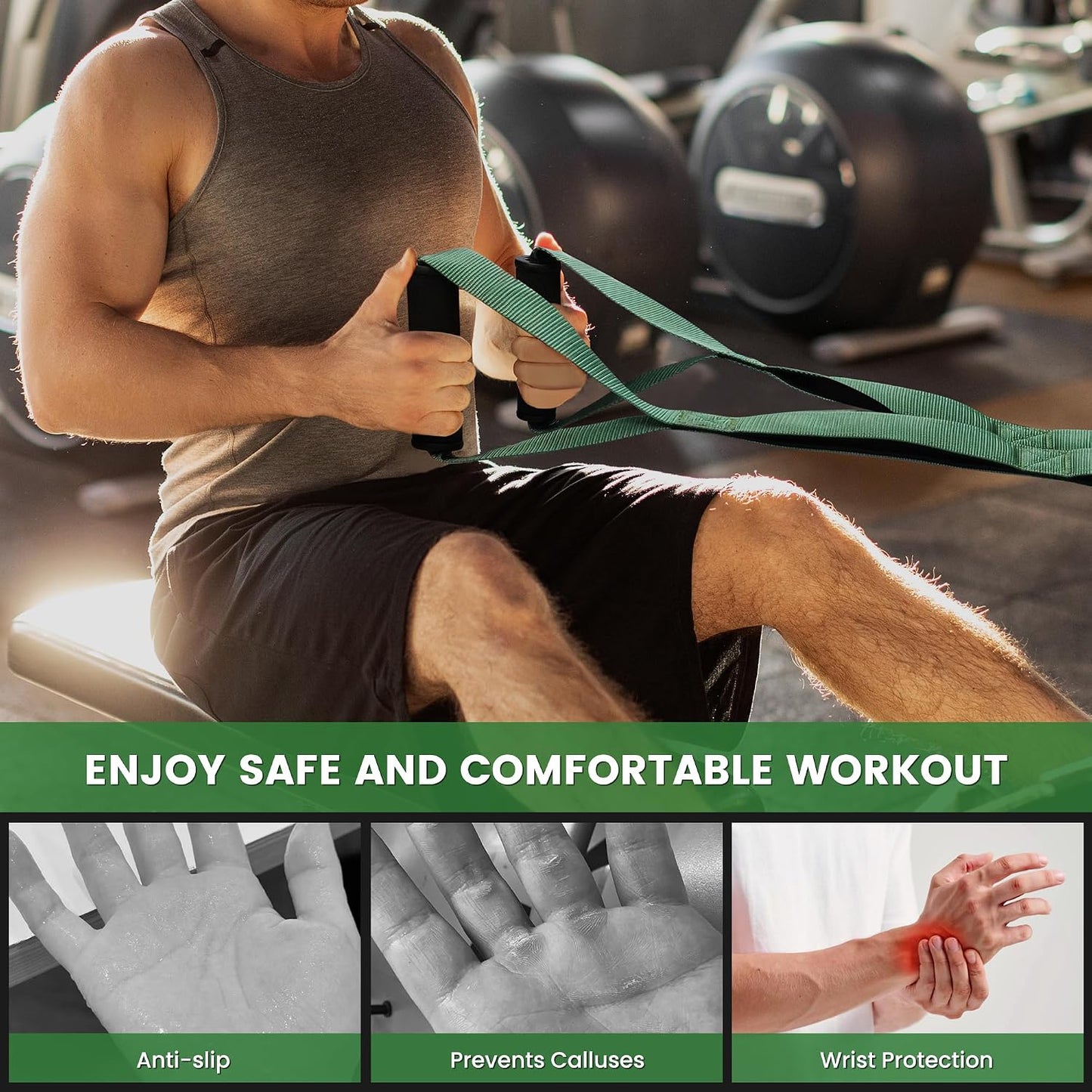 Tricep Rope Cable Attachment Handles, Tricep Pull down Attachment | 3 Lengths Tricep Rope for Face Pull, Push Down, Tricep Extension, Cable Rope Attachment for Gym Home Workout