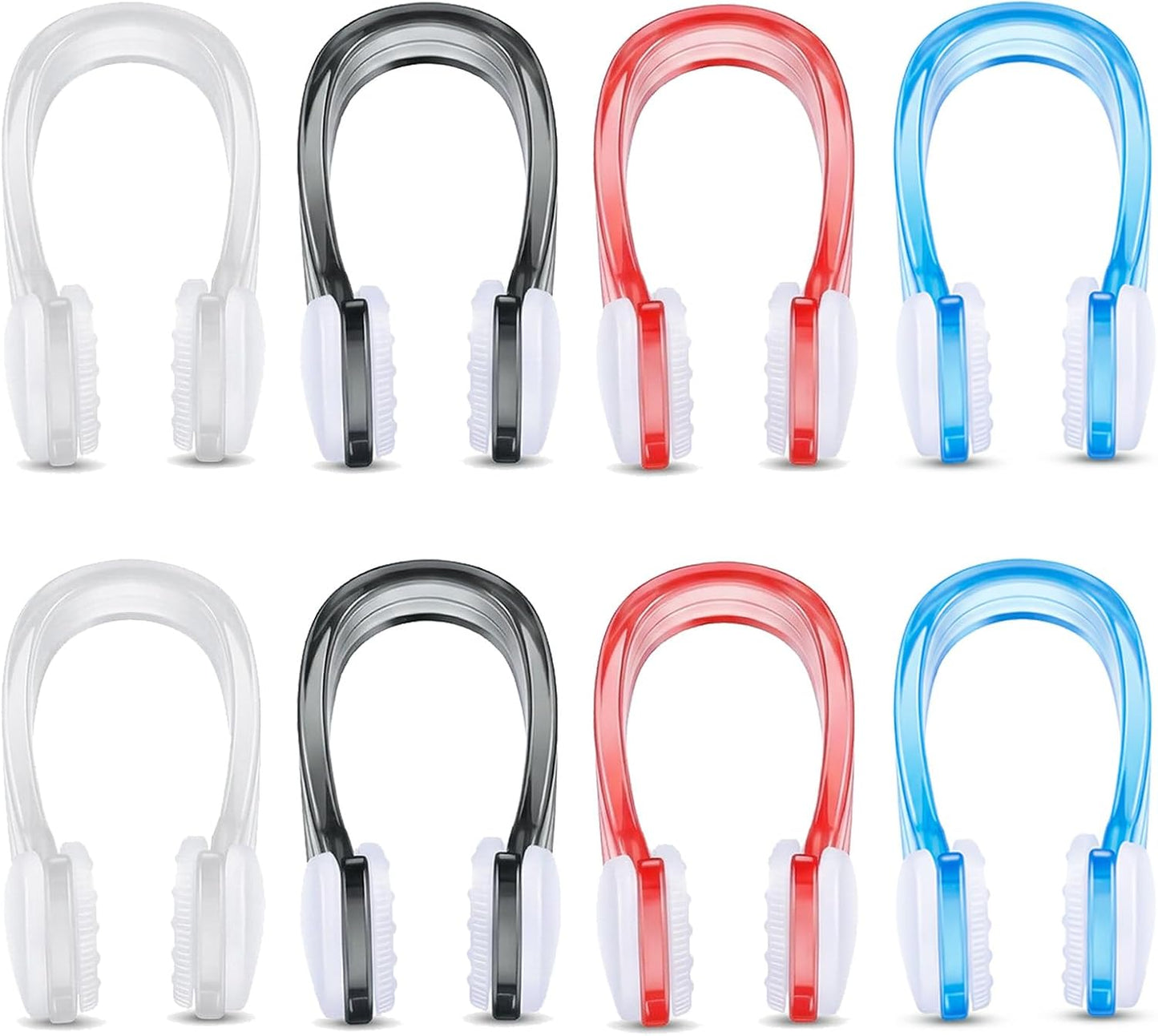 2PCS Swimming Nose Clips Adult, Soft Silicone Waterproof Nose Plugs with Storage Cases, Non-Slip & Comfortable Fit for Adults (Blue, Pink)