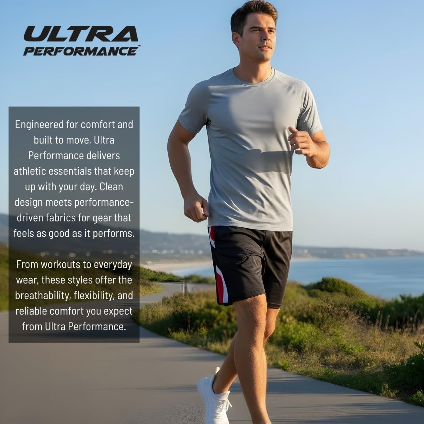 Mens Gym Workout Shorts 5 Pk Men’S Athletic Running Basketball Shorts for Men with Zipper Pockets 7”Inseam