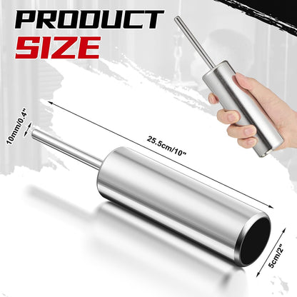 Weight Stack Pin Extender for Cable Machine & Home Gym, 10Mm Gym Pin for 2" Weight Plates, Magnetic Loading, Solid Steel Heavy Duty Attachment for Strength Training