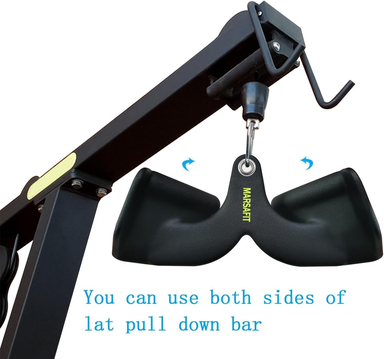 Home Gym Fitness Rowing T-Bar V-Bar Pulley Cable Machine Attachment, Bicep Curl Tricep LAT Pulldown Bar Back Strength Training Handle Grips LAT Pull down Bar for Seat Row Workout