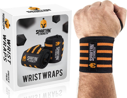 Wrist Wraps 21 Inches(!) Long - for Gym, Powerlifting, Weightlifting, Bodybuilding - Heavy Duty - for Men & Women - Improves Hand Strength & Supports Wrists