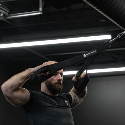 Tricep Rope Cable Attachment - Multi-Workout Tricep Pull down Cable Attachment - Perfect Gym Cable Attachments (3 Lengths Built in One)