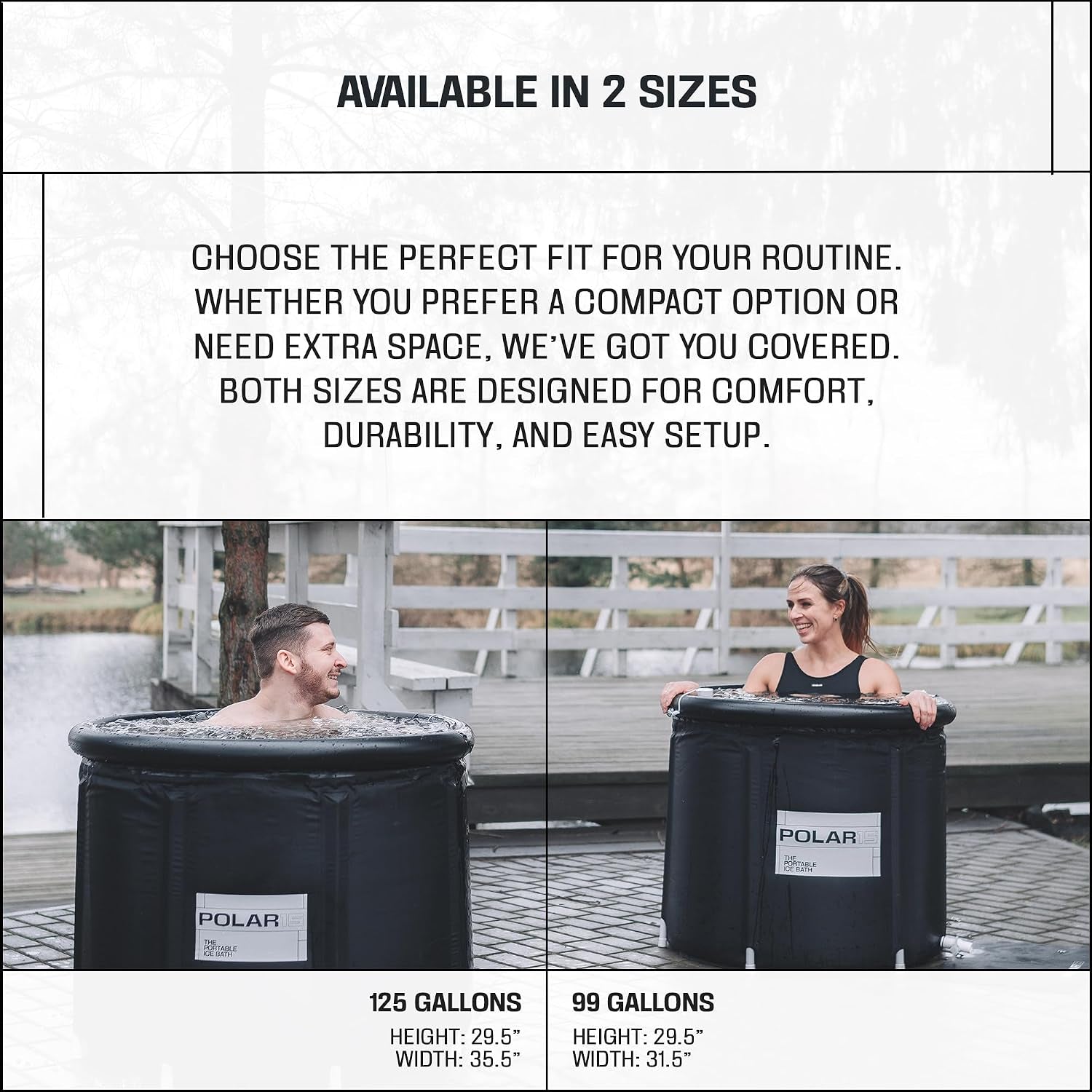 Premium Portable Ice Bath Tub for Athletes – 125-Gallon Cold Plunge Pool with Easy Drainage System – Durable PVC, Foam, and Nylon Layers – Tear-Resistant and Waterproof for Muscle Recovery