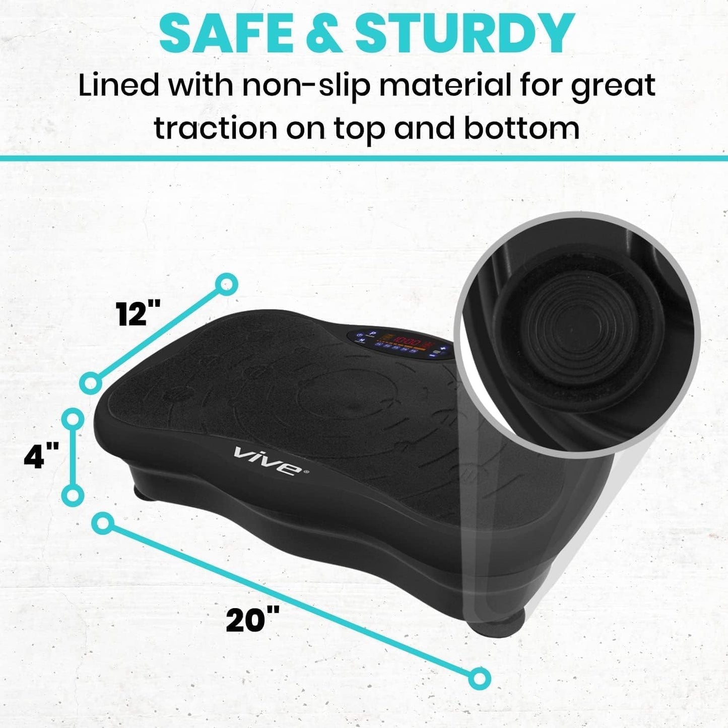 Vibration Plate Exercise Machine - Shake Plate Vibration Platform with Resistance Exercise Bands - Lymphatic Drainage Machine for Shaping, Toning, Wellness, Recovery, and Weight Loss