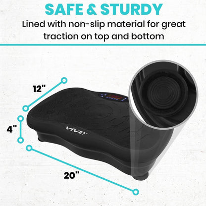 Vibration Plate Exercise Machine - Shake Plate Vibration Platform with Resistance Exercise Bands - Lymphatic Drainage Machine for Shaping, Toning, Wellness, Recovery, and Weight Loss