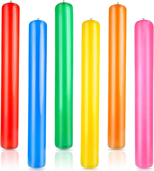 6PCS Inflatable Pool Sticks,Colorful 41.3 Inch Giant Blow up Pool Swimming Noodles Water Float for Swimming Pool Beaches Lake Party Decor