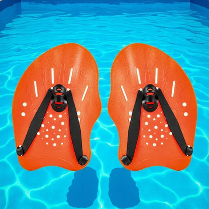 Swimming Training Hands Flippers Swim Paddles, Swimming Training Freestyle Swimming Frog Paddles with Adjustable Silicone Straps