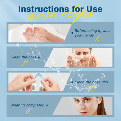 Nose Clips Swimming, Swimming Nose Clip Kids 4-14,Waterproof Swimming Nose Plugs for Kids - Ensure Comfort and Safety in the Water