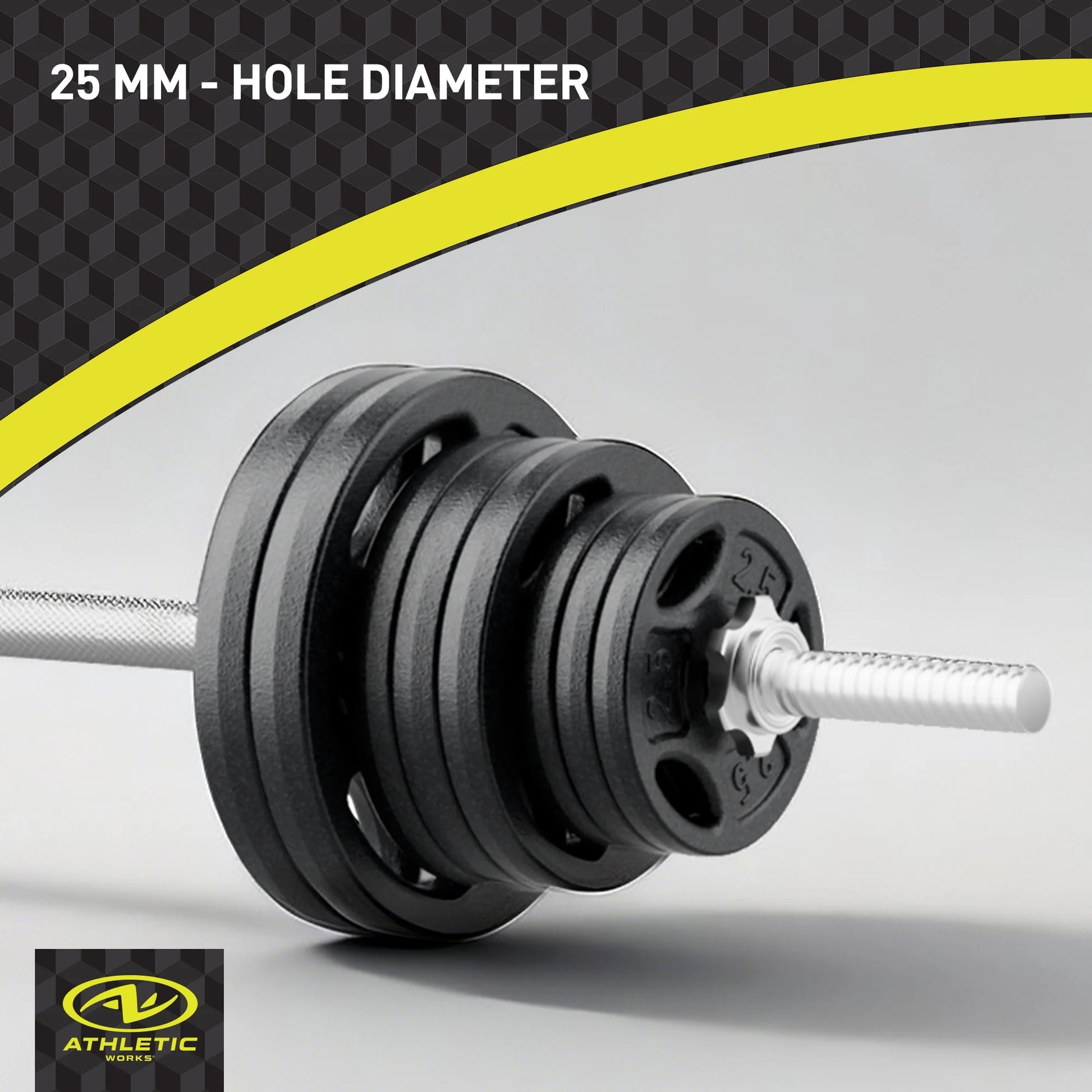 100LB Black Cast Iron Standard Weight Plate Sets, Used as Both Dumbbell and Barbell,1-Inch Holes Fit Standard Sized Bar