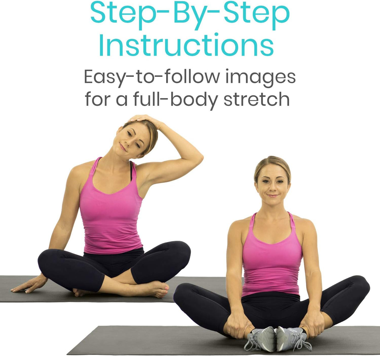 Workout Posters for Home Gym - 52 Streching Exercises Full Body Workout - Laminated Pre Post Routines Wall Chart - Bodyweight Poses Instruction Guide for Core, Abs, Legs, Glutes, Upper Body