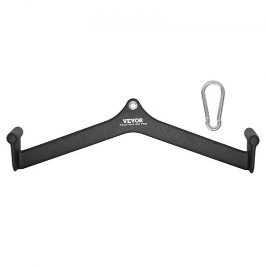 LAT Pulldown Attachment, Cable Machine Rowing V-Bar Attachment, Tricep Pull down Bar, Back Strength Training Rubber Coated Handle Grip, Bicep Curl Tricep Lat Pulldown Bar for Home Gym Fitness