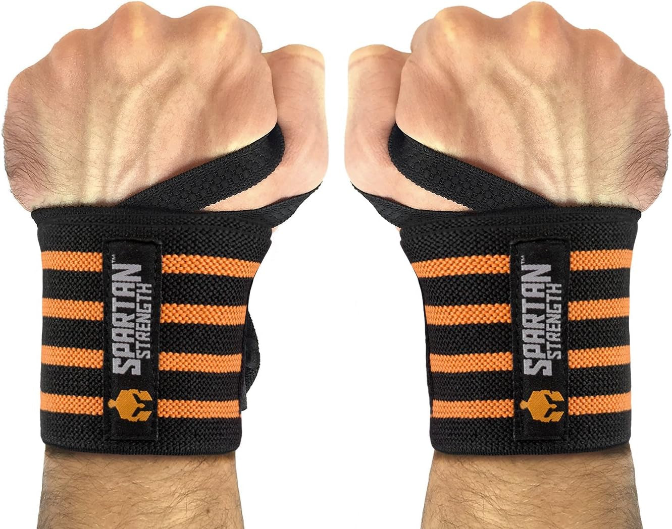 Wrist Wraps 21 Inches(!) Long - for Gym, Powerlifting, Weightlifting, Bodybuilding - Heavy Duty - for Men & Women - Improves Hand Strength & Supports Wrists