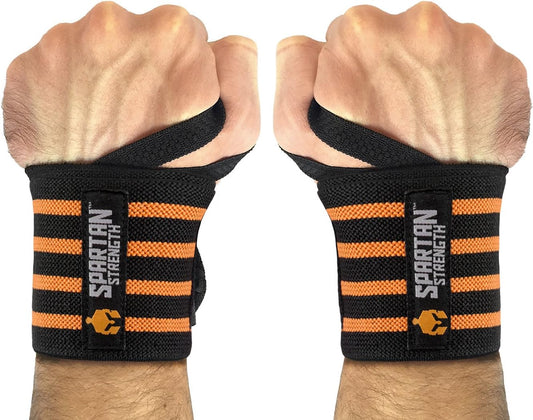 Wrist Wraps 21 Inches(!) Long - for Gym, Powerlifting, Weightlifting, Bodybuilding - Heavy Duty - for Men & Women - Improves Hand Strength & Supports Wrists