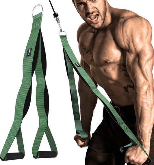 Tricep Rope Cable Attachment Handles, Tricep Pull down Attachment | 3 Lengths Tricep Rope for Face Pull, Push Down, Tricep Extension, Cable Rope Attachment for Gym Home Workout