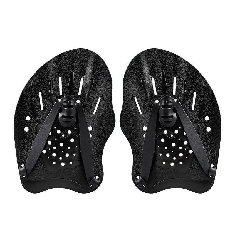 Swimming Training Hands Flippers Swim Paddles, Swimming Training Freestyle Swimming Frog Paddles with Adjustable Silicone Straps