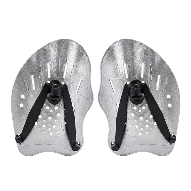 Swimming Training Hands Flippers Swim Paddles, Swimming Training Freestyle Swimming Frog Paddles with Adjustable Silicone Straps