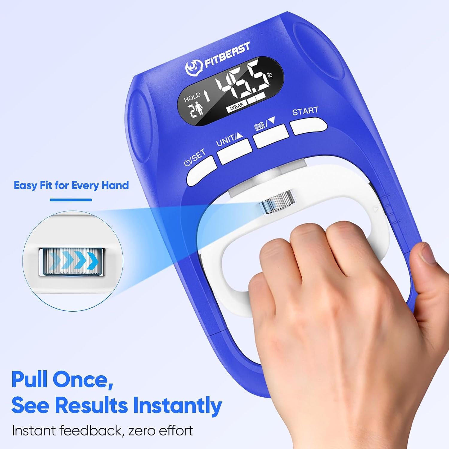 Grip Strength Trainer Kit, Digital Grip Strength Tester with Dual-Resistance Ring & Soft Stress Ball for Recovery, Therapy & Hand Strength Improvement (Hand Rehab 3-In-1 Kit)