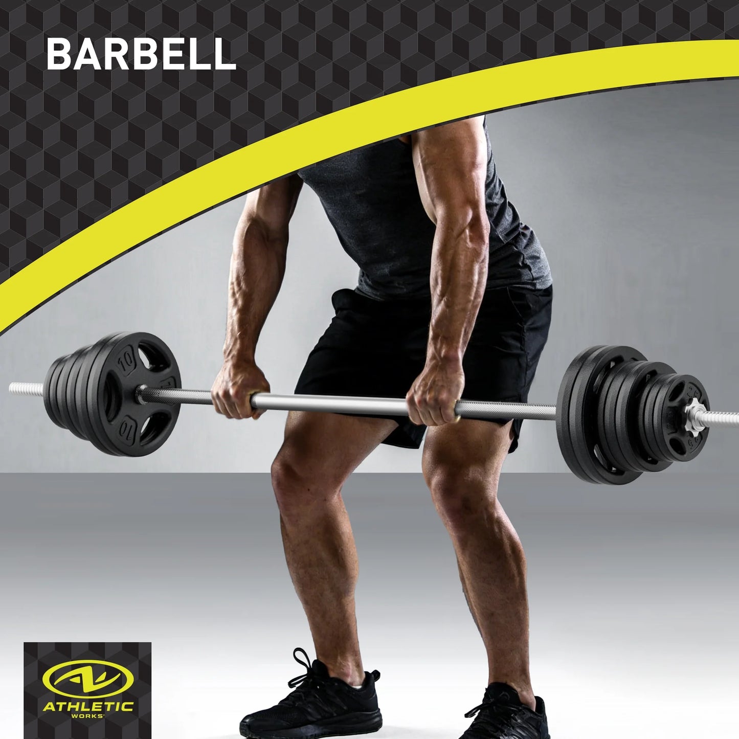 100LB Black Cast Iron Standard Weight Plate Sets, Used as Both Dumbbell and Barbell,1-Inch Holes Fit Standard Sized Bar