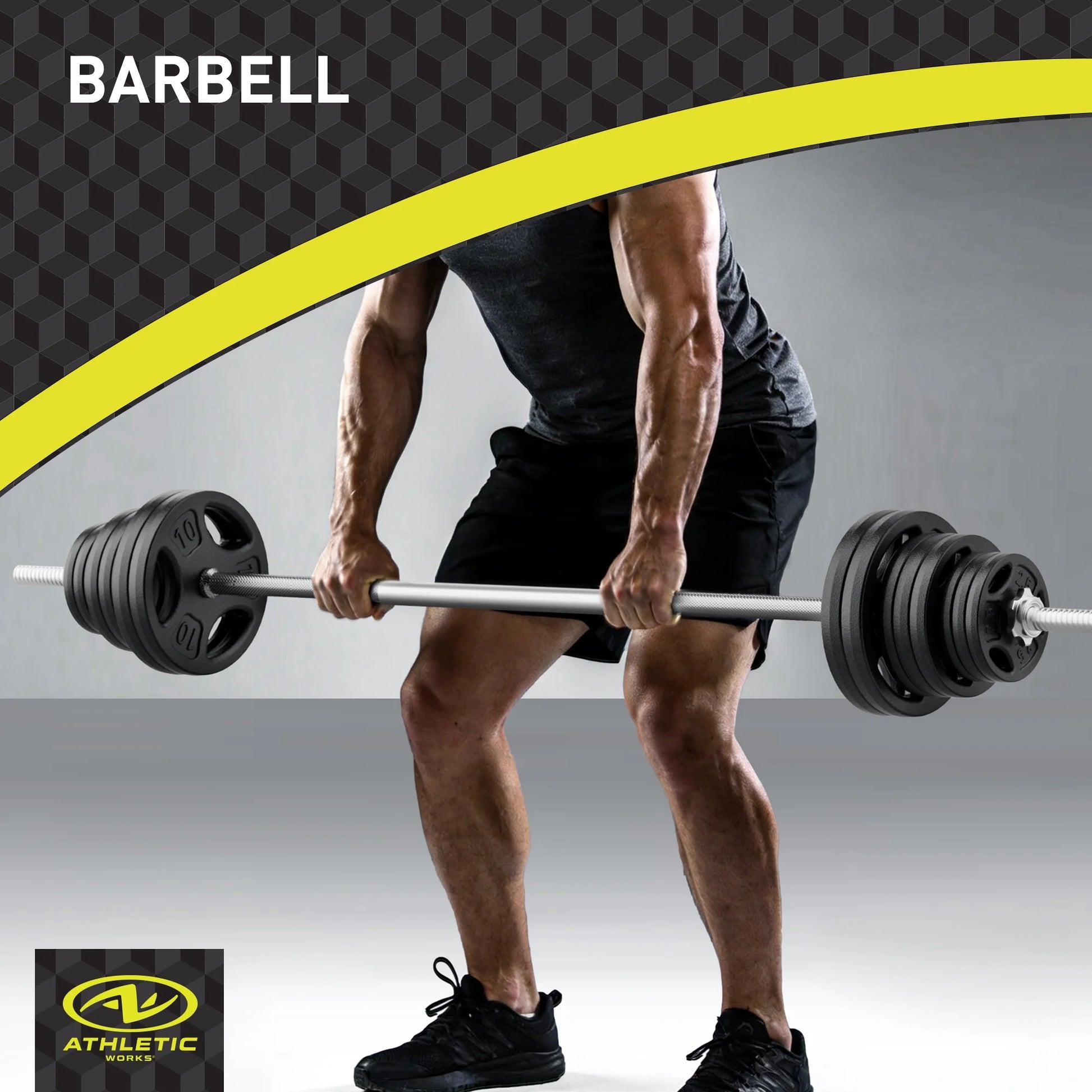 100LB Black Cast Iron Standard Weight Plate Sets, Used as Both Dumbbell and Barbell,1-Inch Holes Fit Standard Sized Bar