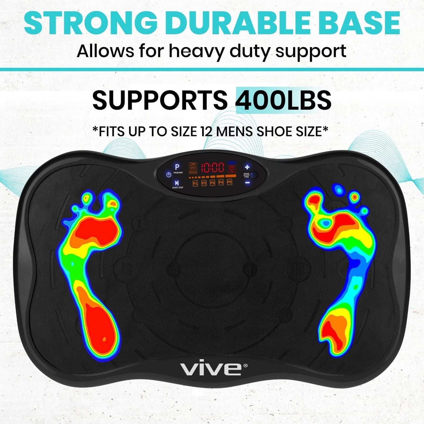 Vibration Plate Exercise Machine - Shake Plate Vibration Platform with Resistance Exercise Bands - Lymphatic Drainage Machine for Shaping, Toning, Wellness, Recovery, and Weight Loss
