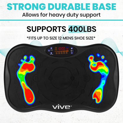 Vibration Plate Exercise Machine - Shake Plate Vibration Platform with Resistance Exercise Bands - Lymphatic Drainage Machine for Shaping, Toning, Wellness, Recovery, and Weight Loss