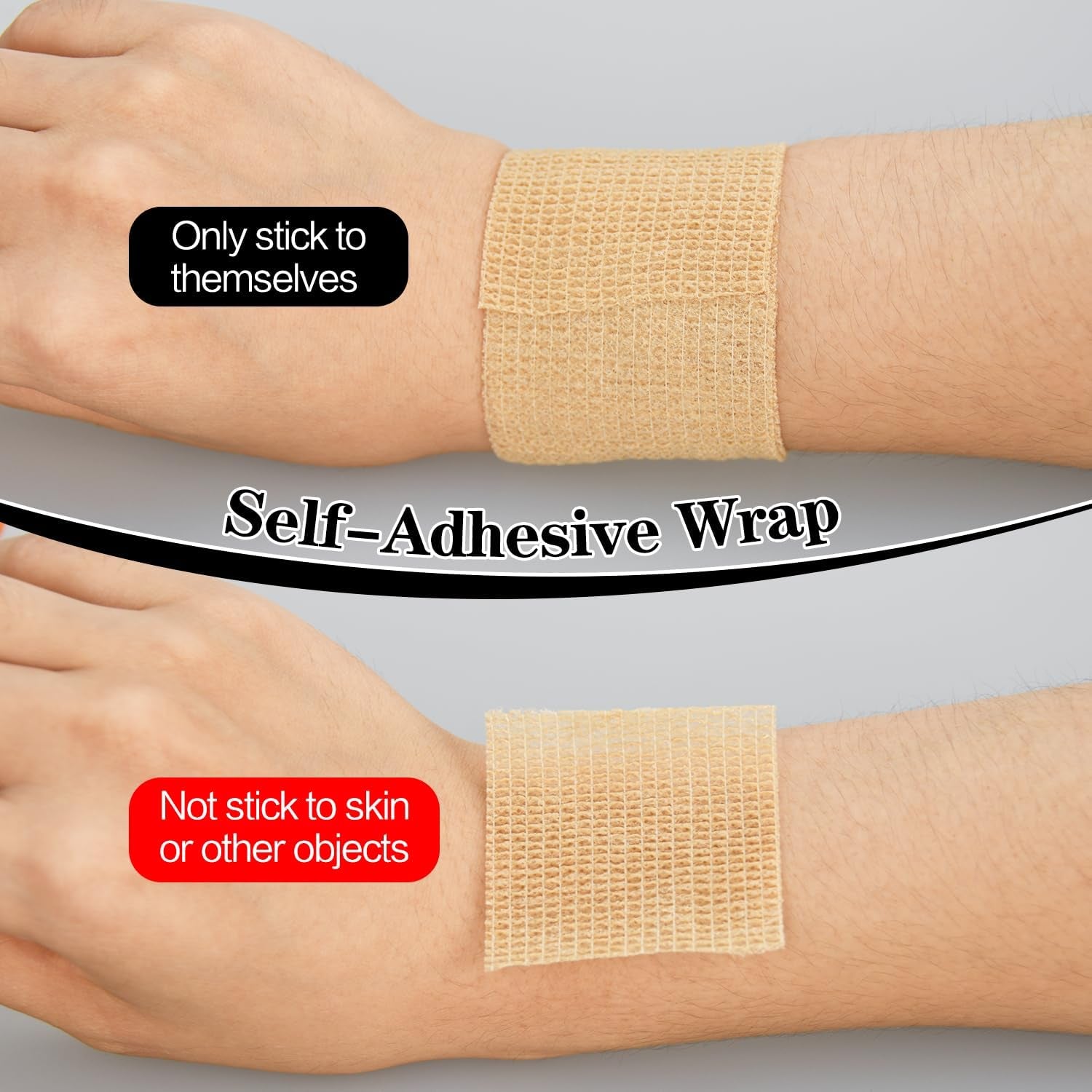 6Pcs 2In Self Adhesive Bandage Wraps, Vet Wraps, 12 Colors to Choose, 5 Yard Self Adherent Wraps for Sports, Wrist, Ankle and Swelling