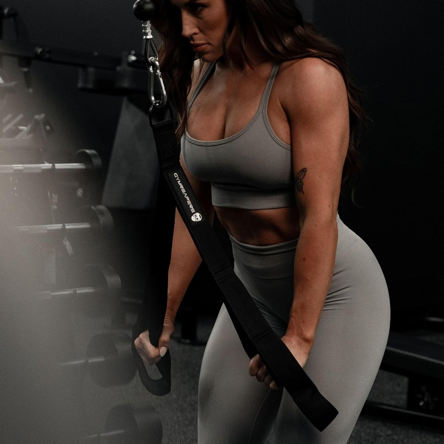 Tricep Rope Cable Attachment - Multi-Workout Tricep Pull down Cable Attachment - Perfect Gym Cable Attachments (3 Lengths Built in One)