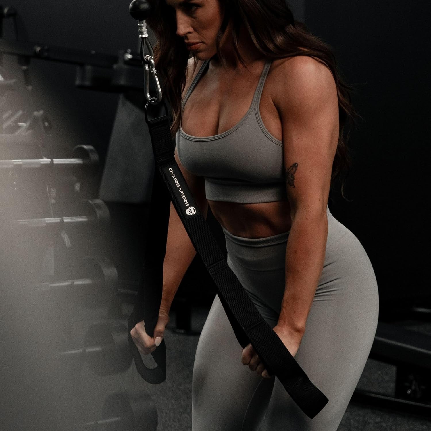 Tricep Rope Cable Attachment - Multi-Workout Tricep Pull down Cable Attachment - Perfect Gym Cable Attachments (3 Lengths Built in One)