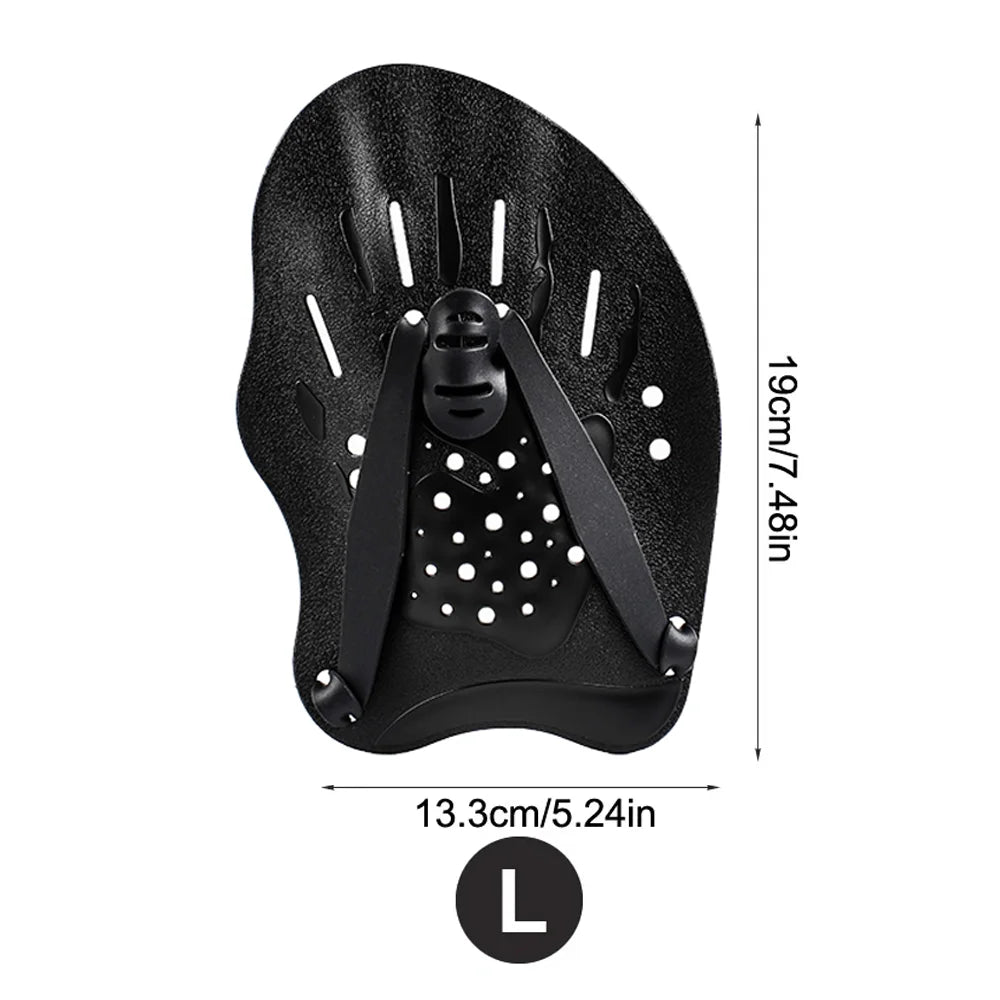 Swimming Training Hands Flippers Swim Paddles, Swimming Training Freestyle Swimming Frog Paddles with Adjustable Silicone Straps