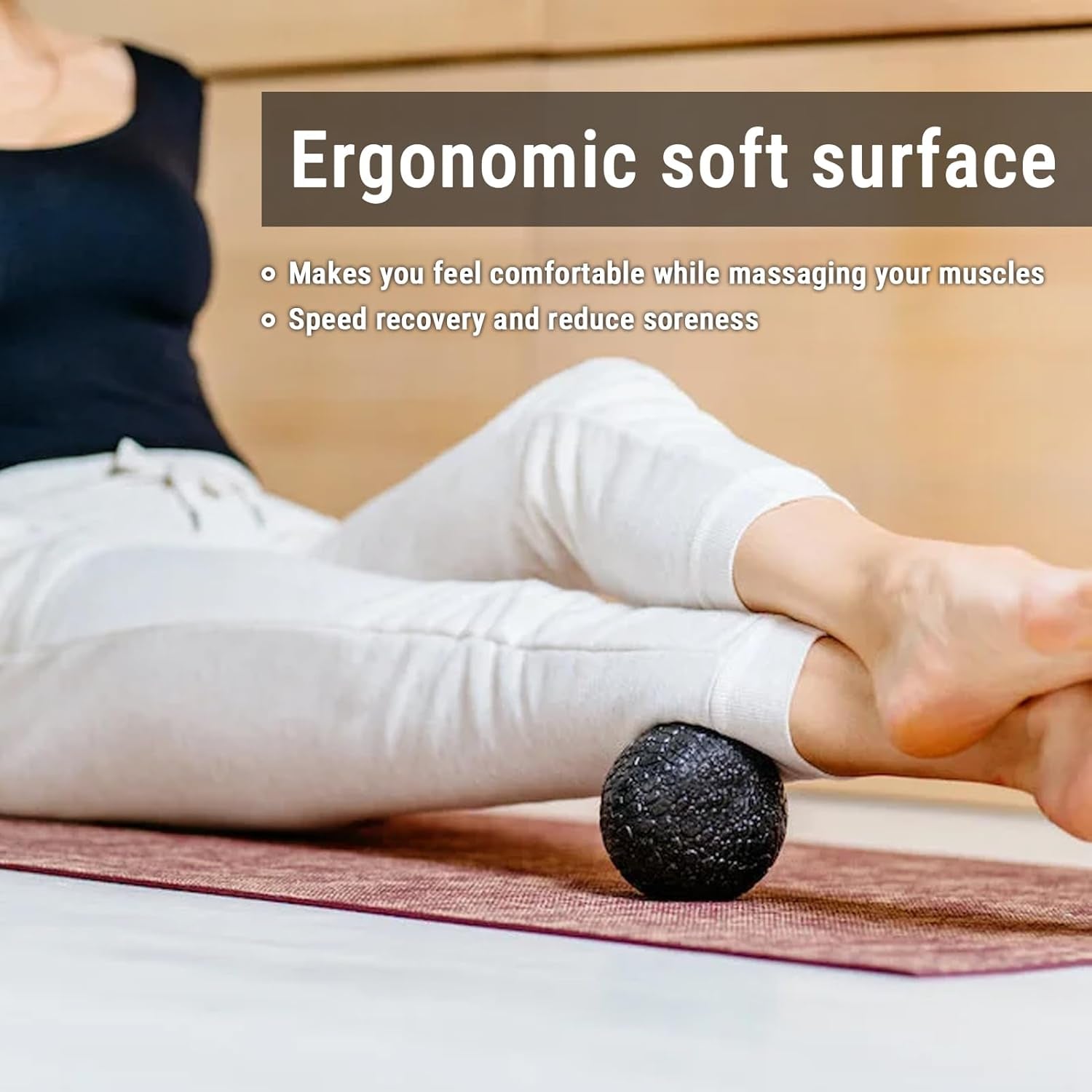 EPP Foam Massage Ball Deep Tissue Myofascial Release for Yoga Fitness | Firm High Density EPP, Trigger Point Therapy, Muscle Soreness Recovery, Portable Single Ball, Durable for Athletes