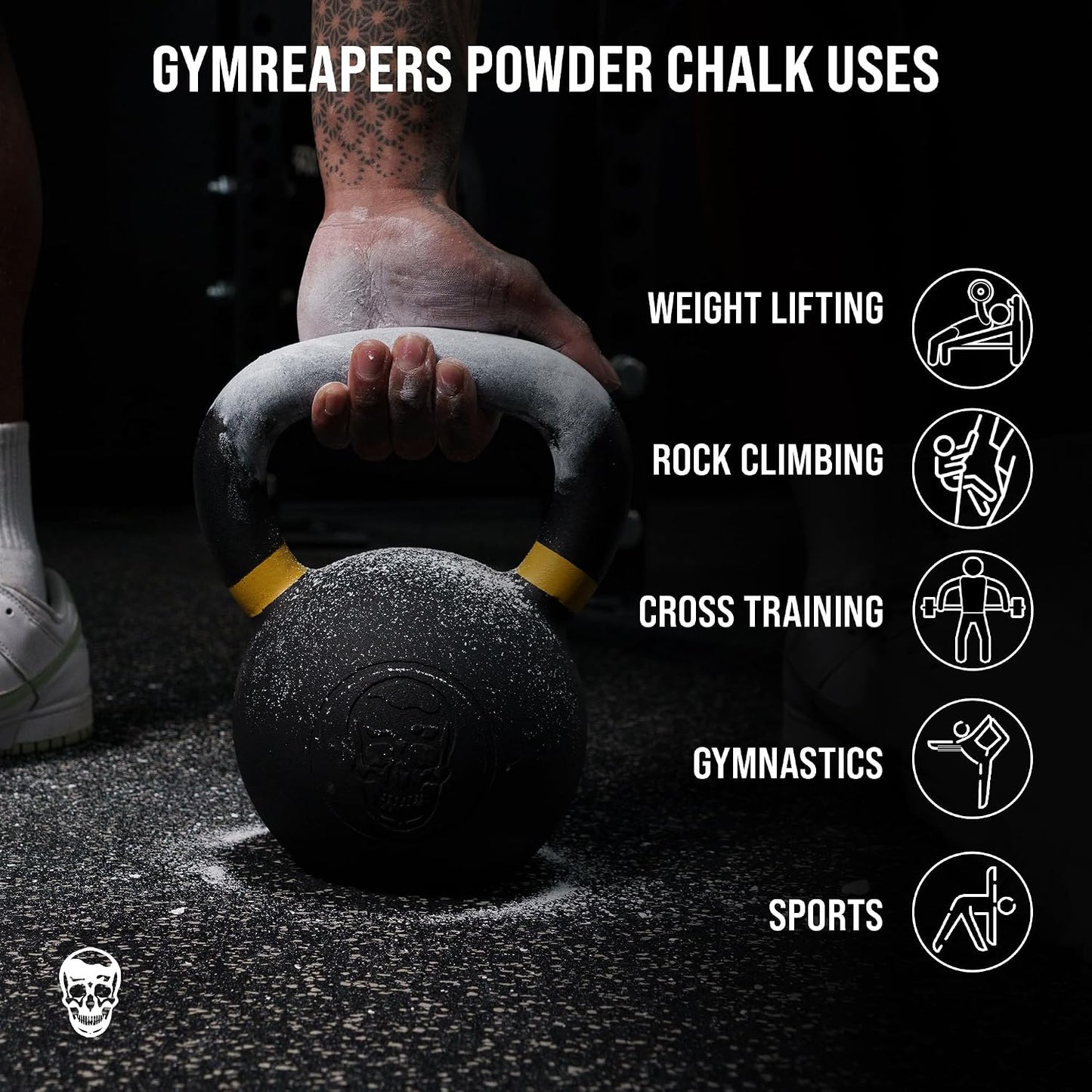 Gym Chalk, Athletic Powder Chalk for Maximum Grip Magnesium Carbonate Chalk for Powerlifting, Weightlifting, Rock Climbing, Gymnastics Chalk Block (8-2Oz Chalk Blocks)