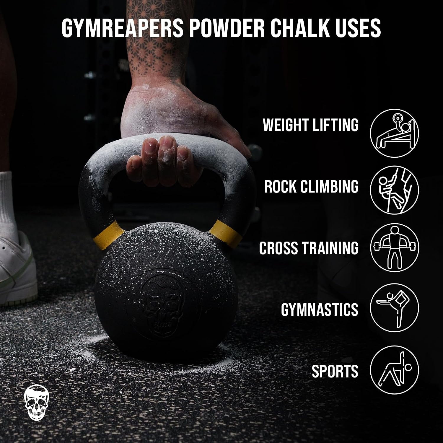 Gym Chalk, Athletic Powder Chalk for Maximum Grip Magnesium Carbonate Chalk for Powerlifting, Weightlifting, Rock Climbing, Gymnastics Chalk Block (8-2Oz Chalk Blocks)