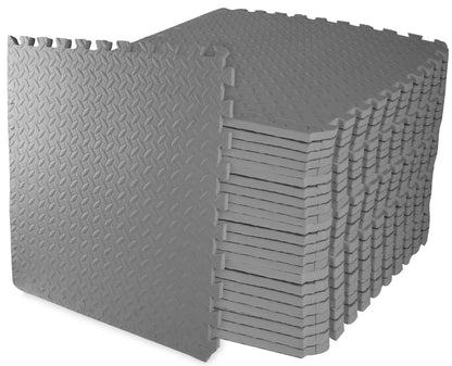 1" EXTRA Thick Puzzle Exercise Mat with EVA Foam Interlocking Tiles for MMA, Exercise, Gymnastics and Home Gym Protective Flooring, 24 Square Feet