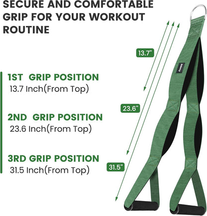 Tricep Rope Cable Attachment Handles, Tricep Pull down Attachment | 3 Lengths Tricep Rope for Face Pull, Push Down, Tricep Extension, Cable Rope Attachment for Gym Home Workout