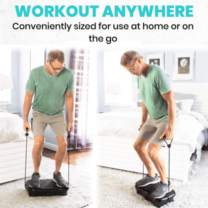 Vibration Plate Exercise Machine - Shake Plate Vibration Platform with Resistance Exercise Bands - Lymphatic Drainage Machine for Shaping, Toning, Wellness, Recovery, and Weight Loss