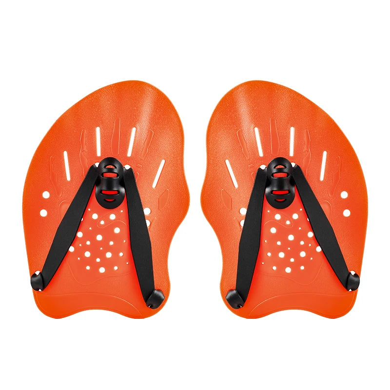 Swimming Training Hands Flippers Swim Paddles, Swimming Training Freestyle Swimming Frog Paddles with Adjustable Silicone Straps