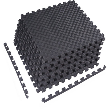 1" EXTRA Thick Puzzle Exercise Mat with EVA Foam Interlocking Tiles for MMA, Exercise, Gymnastics and Home Gym Protective Flooring, 24 Square Feet