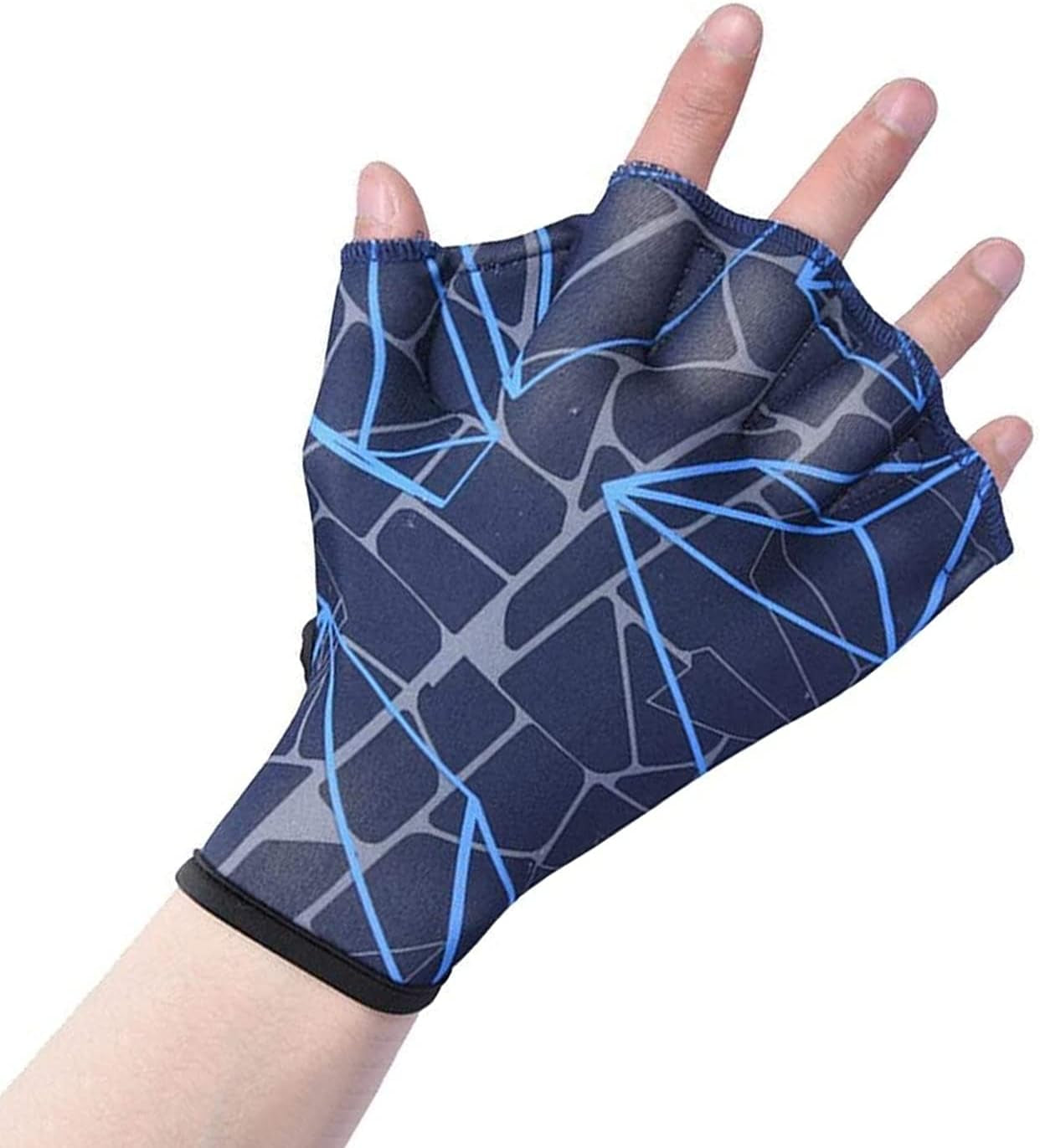 Nylon Swimming Gloves Aquatic Swimming Webbed Gloves Water Training Hand Webbed