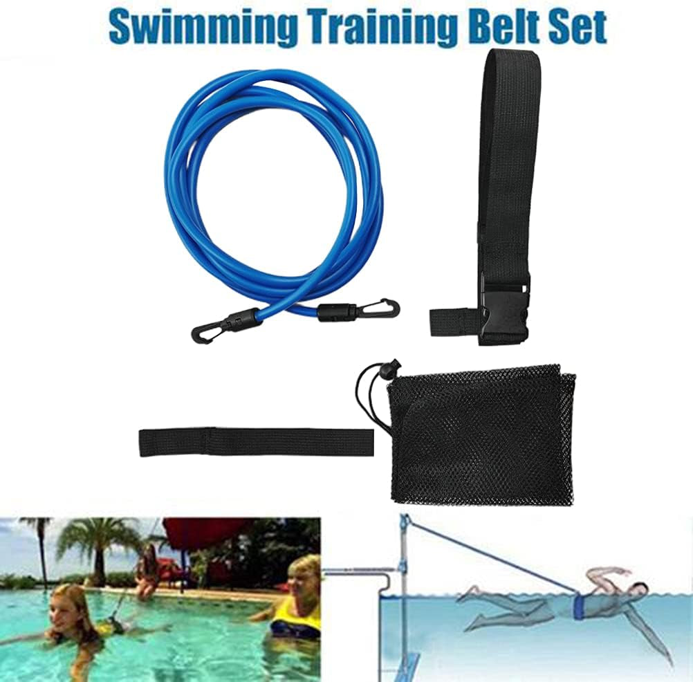 Swimming Tether Swim  20 * 20 * 4 Swim Training Belts Swim Bungee Cords Bands Swim Tether Stationary Swimming Swim Harness Static Swimming Belt