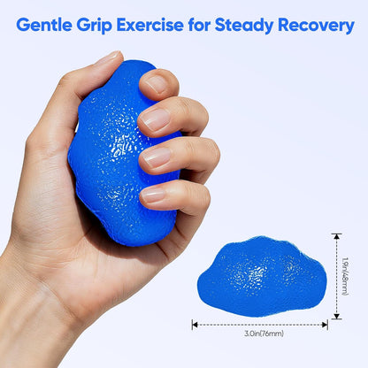 Grip Strength Trainer Kit, Digital Grip Strength Tester with Dual-Resistance Ring & Soft Stress Ball for Recovery, Therapy & Hand Strength Improvement (Hand Rehab 3-In-1 Kit)