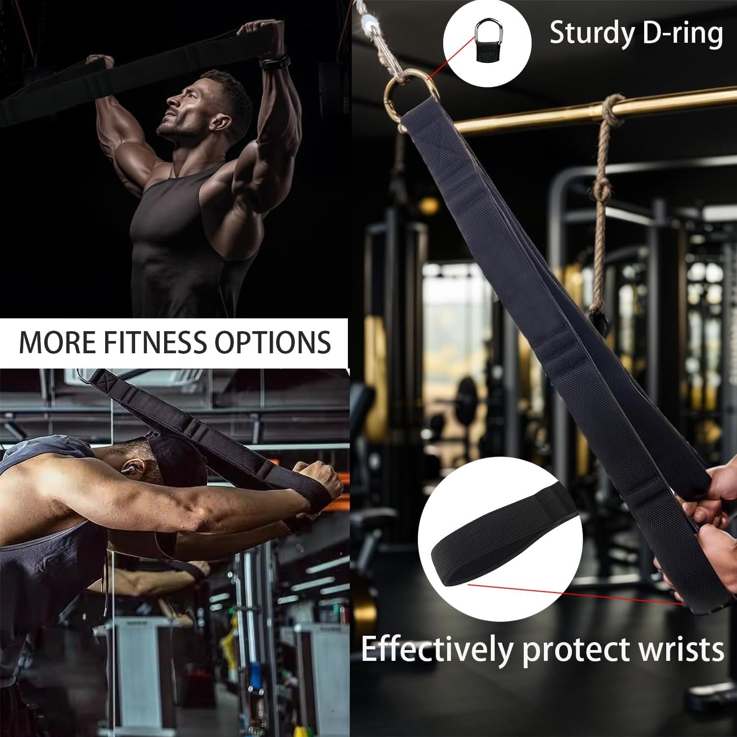 Tricep Rope, Tricep Pull down Attachment with Carry Bag, Tricep Rope Cable Attachment for Pull Downs, Strength Training, Arm Training, Facepulls and Perfect for Professional Gym