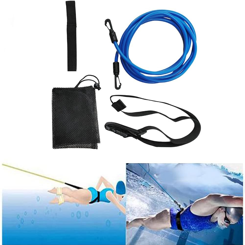 Swimming Tether Swim  20 * 20 * 4 Swim Training Belts Swim Bungee Cords Bands Swim Tether Stationary Swimming Swim Harness Static Swimming Belt