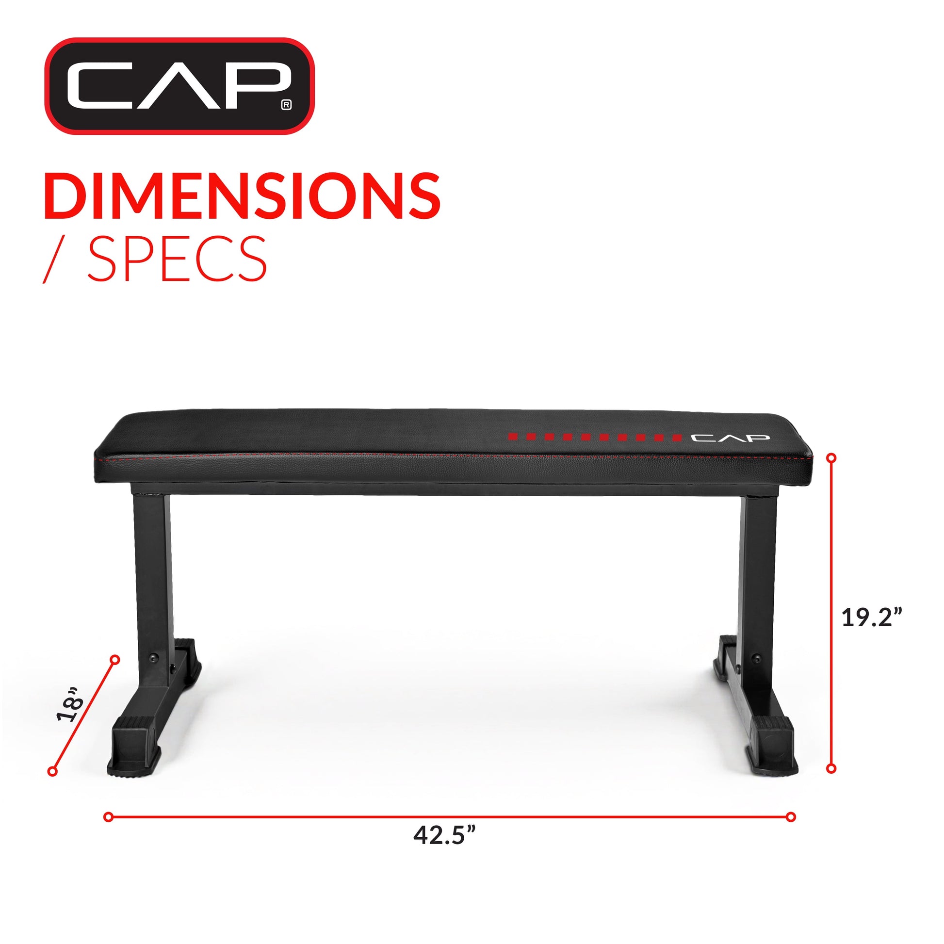 Strength Universal Flat Weight Bench, Black