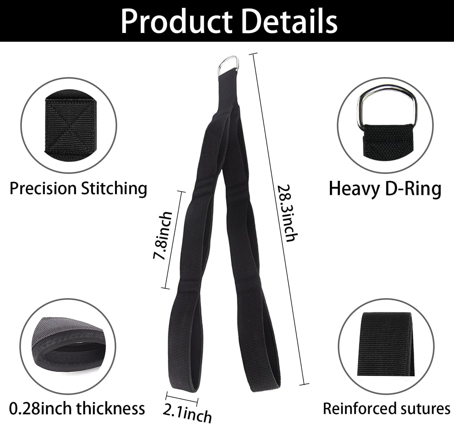 Tricep Rope, Tricep Pull down Attachment with Carry Bag, Tricep Rope Cable Attachment for Pull Downs, Strength Training, Arm Training, Facepulls and Perfect for Professional Gym