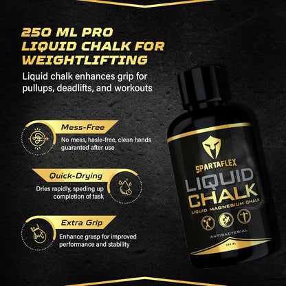250Ml Pro Liquid Chalk for Weightlifting Chalk, Rock Climbing, Gymnastics, Lifting Chalk, Hand Chalk for Weight Lifting, Gym Chalk for Powerlifting, Liquid Grip Liquid Chalk Climbing
